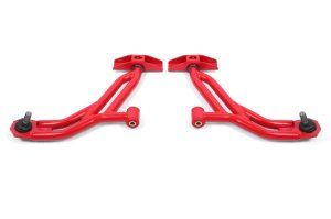 Ford Shelby GT500 Control Arms - Lower - BMR Suspension - Non-Adjustable, Poly/Delrin Bushings - Red - `10-`14
